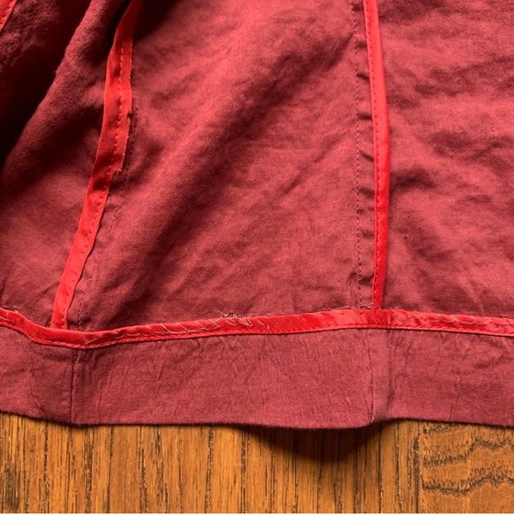Theory Red Maroon Linen Blend Blazer - Size 6 - Picture 6 of 7